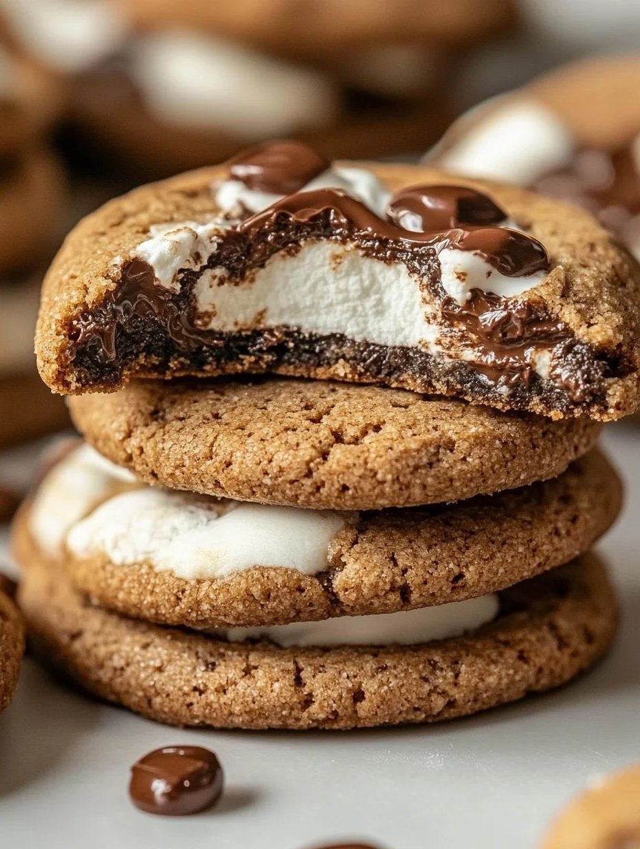 Homemade Nutella Marshmallow Cookies