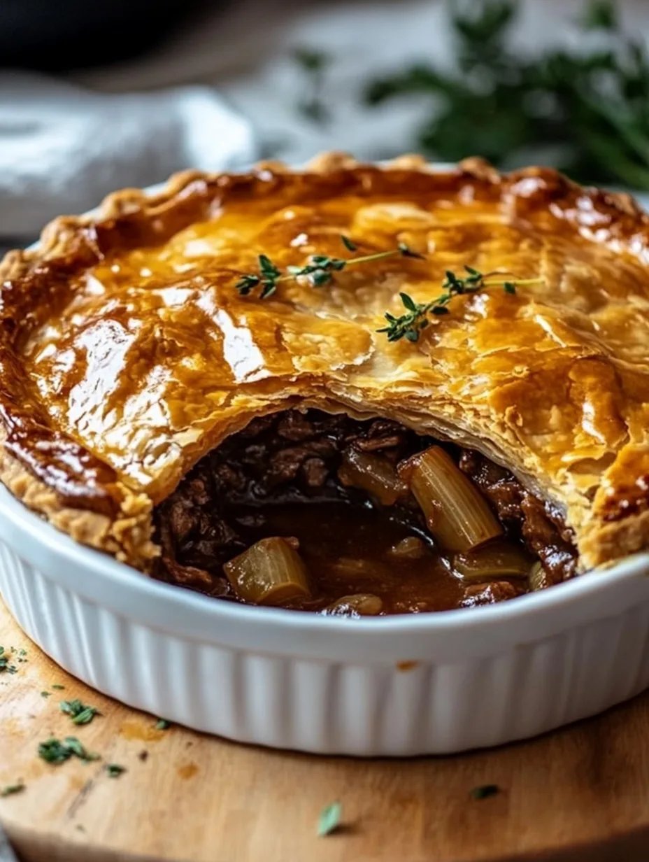 Classic British Steak and Onion Pie