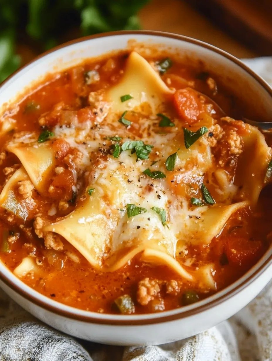 Easy Creamy Lasagna Soup