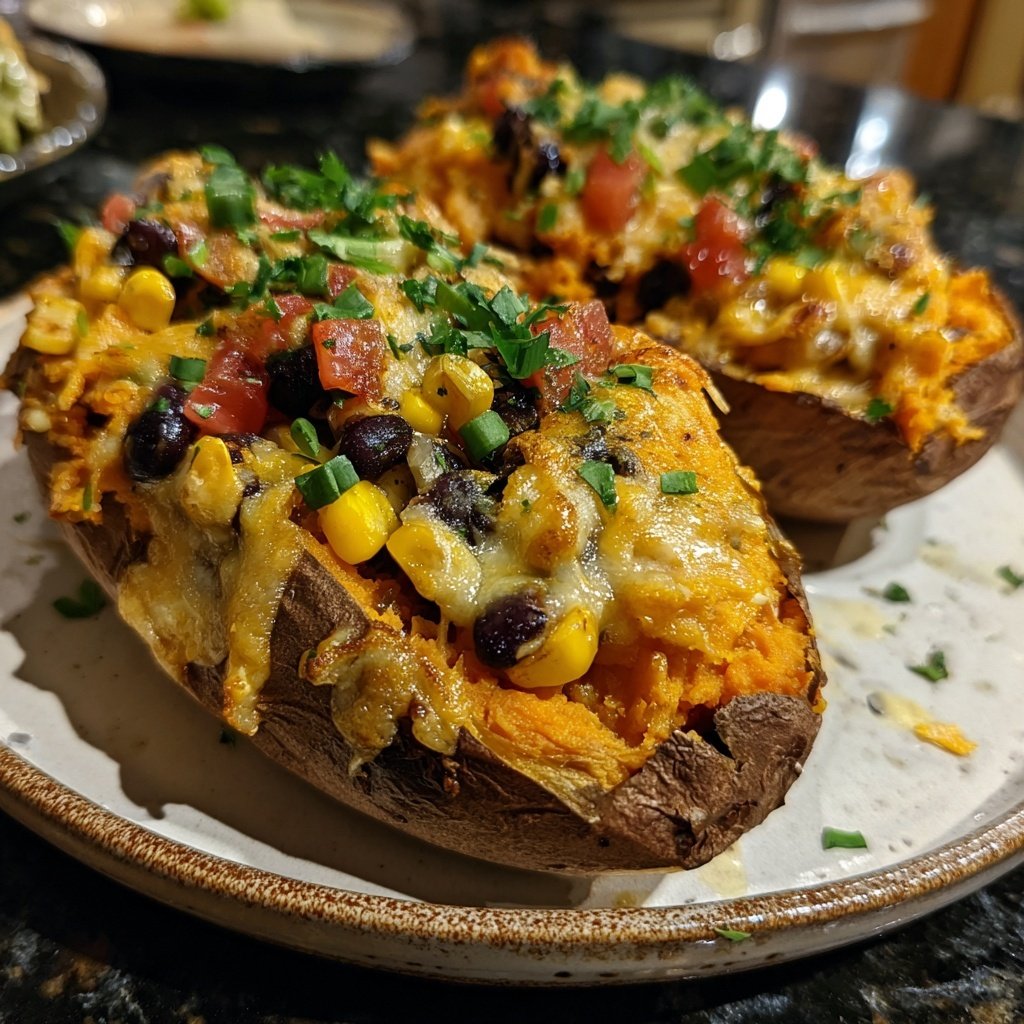Valentine Dinner Stuffed Sweet Potatoes