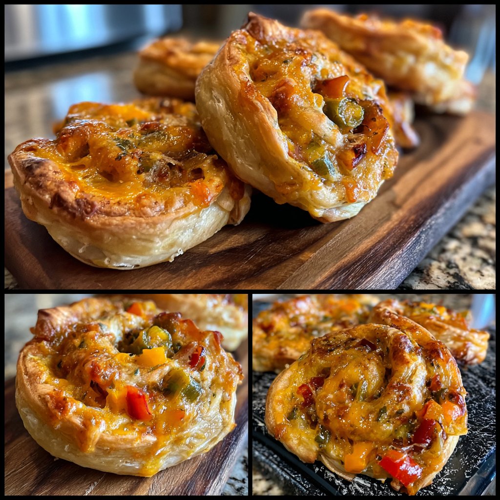 Super Bowl Puff Pastry Pinwheels