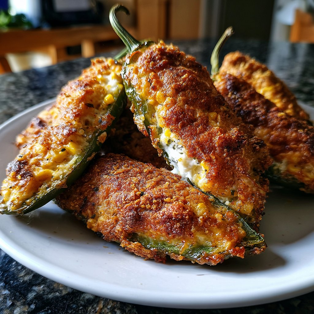 Jalapeno Poppers Stuffed with Corn