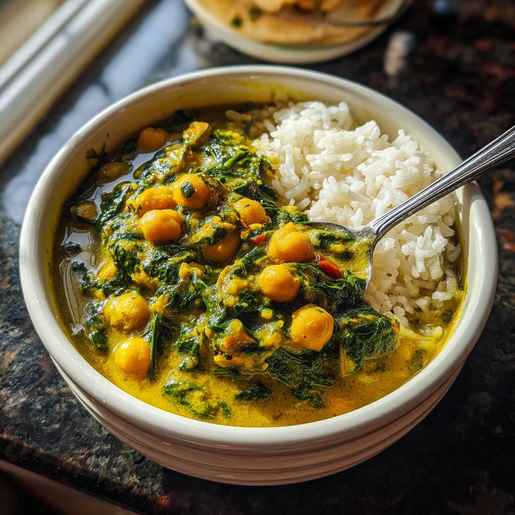 Creamy Spinach Chickpea Curry