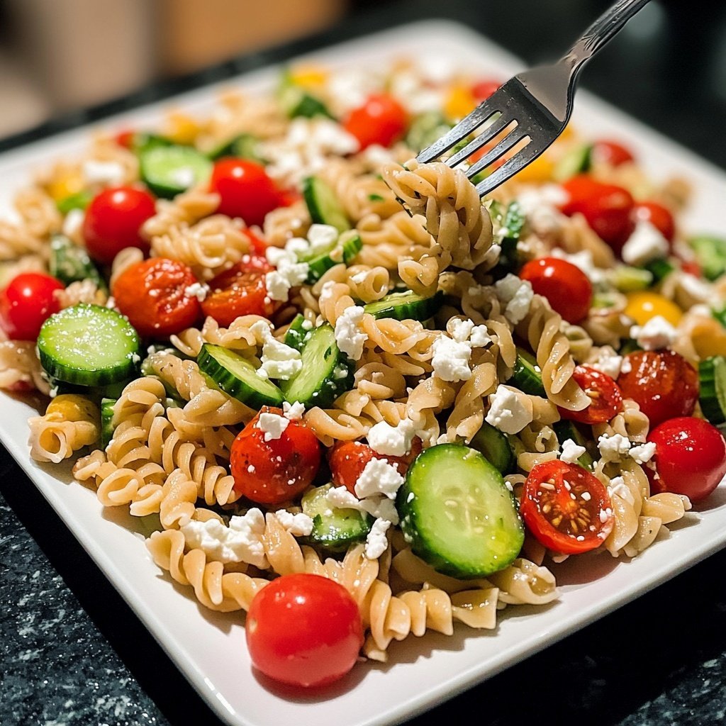 Quick Pasta Salad Lunch for Work