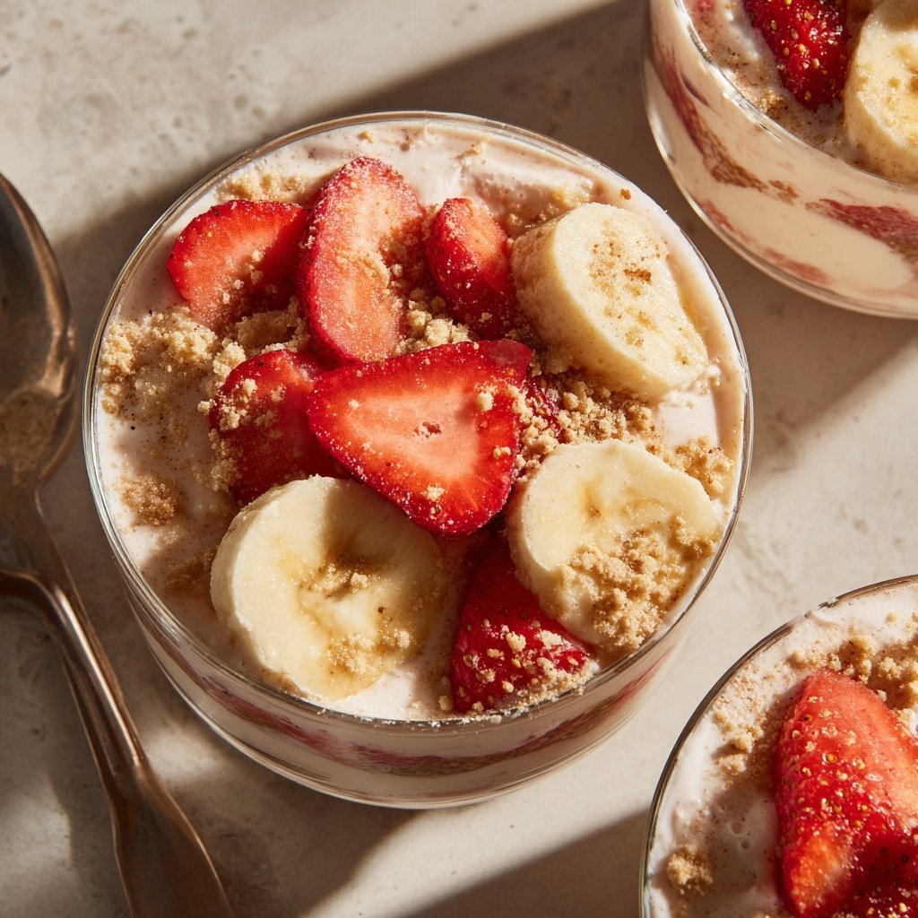 Strawberry Banana Yogurt Cups