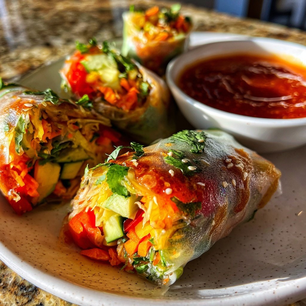 Super Bowl Veggie Spring Rolls