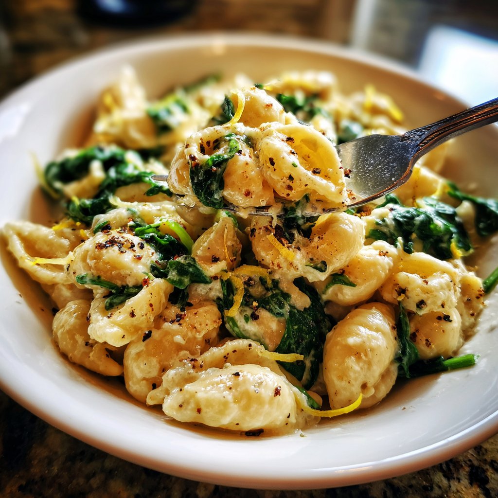 Creamy Lemon White Bean Pasta