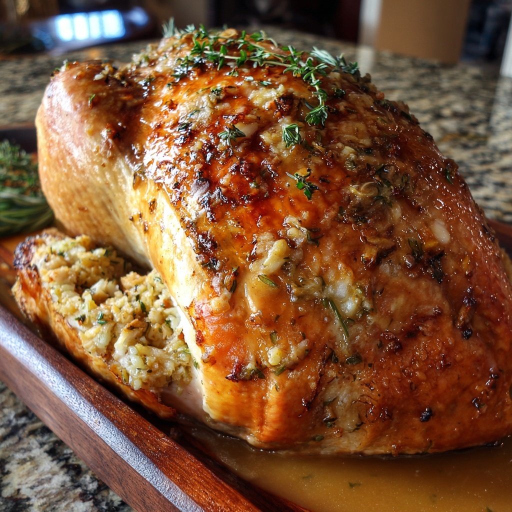 Seasonal & Festive Thanksgiving Herb Stuffed Turkey