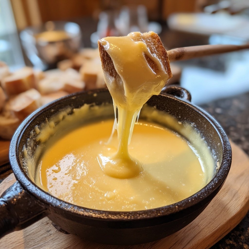 Fondue with Swiss Cheese and Nutmeg