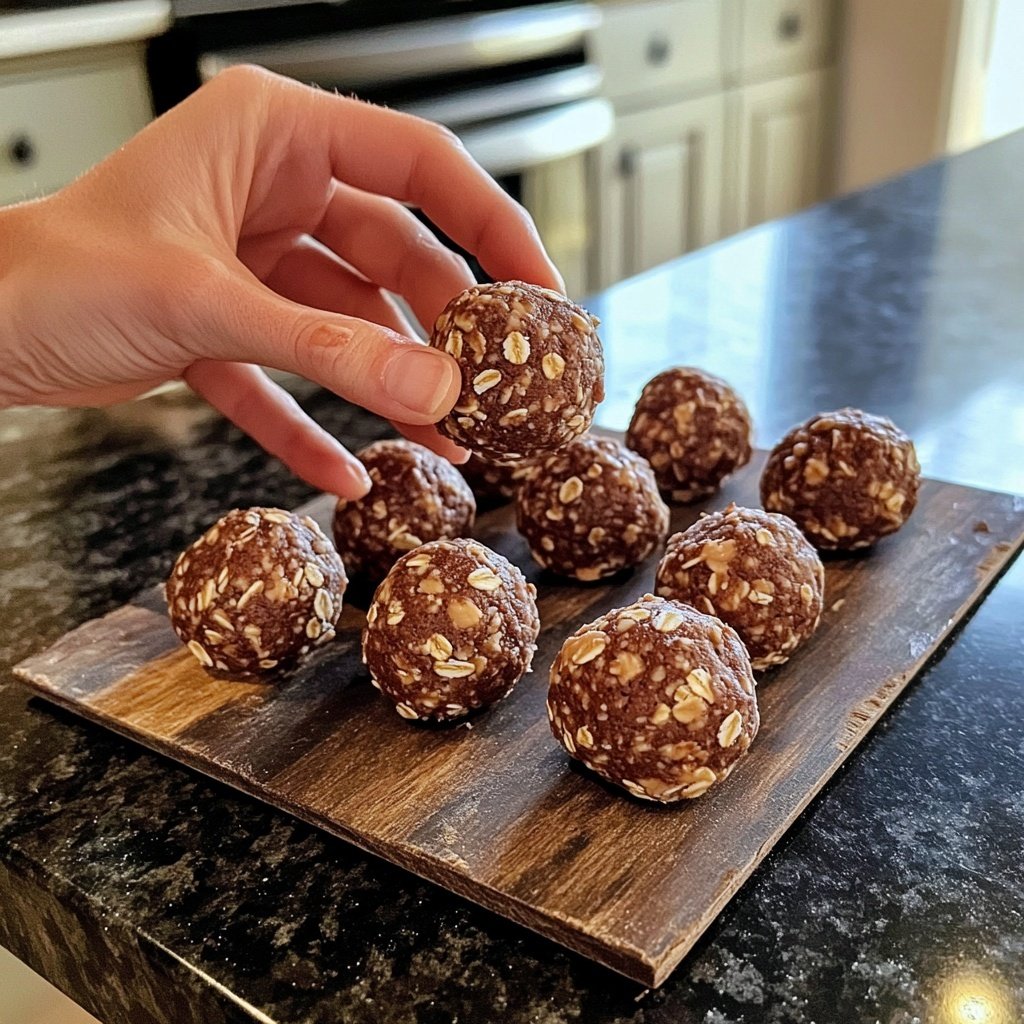 No-bake chocolate protein balls