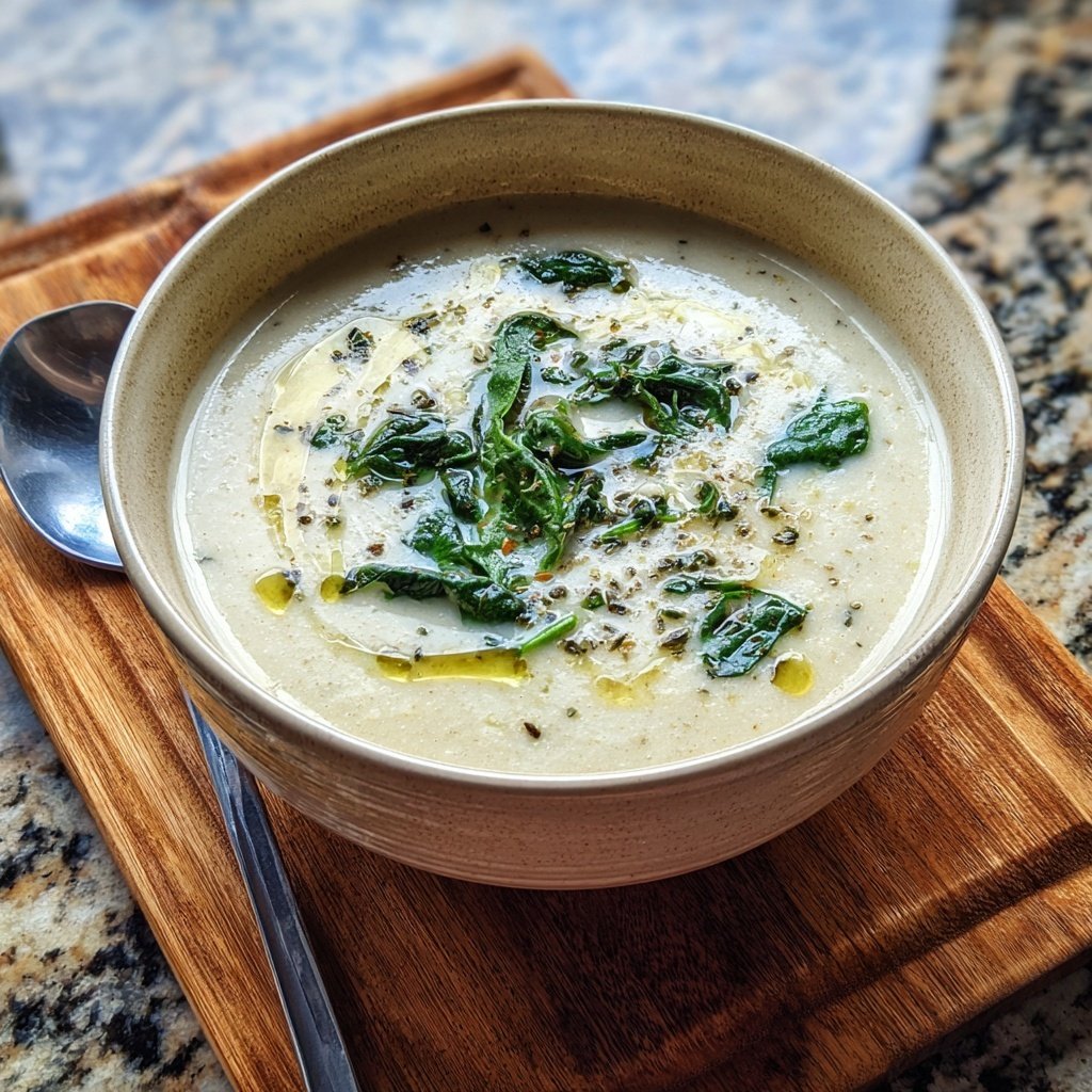 Creamy White Bean Soup With Spinach