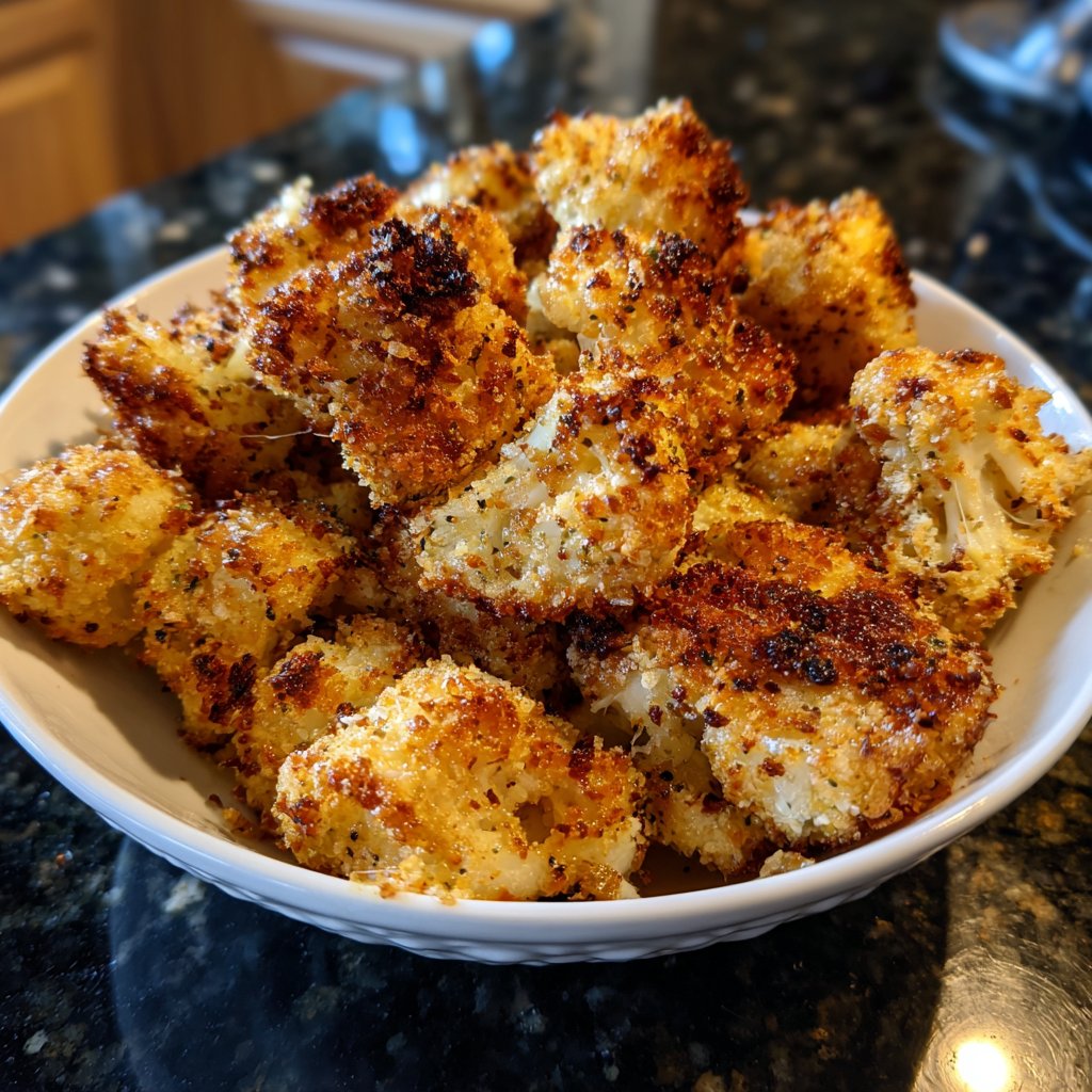 Crispy Cauliflower Parmesan Bites