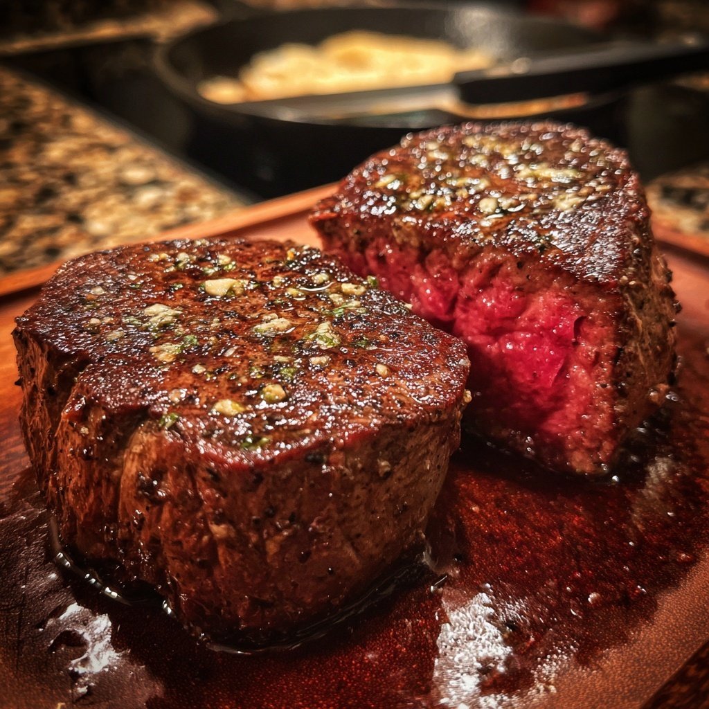 Filet Steak with Red Wine Butter