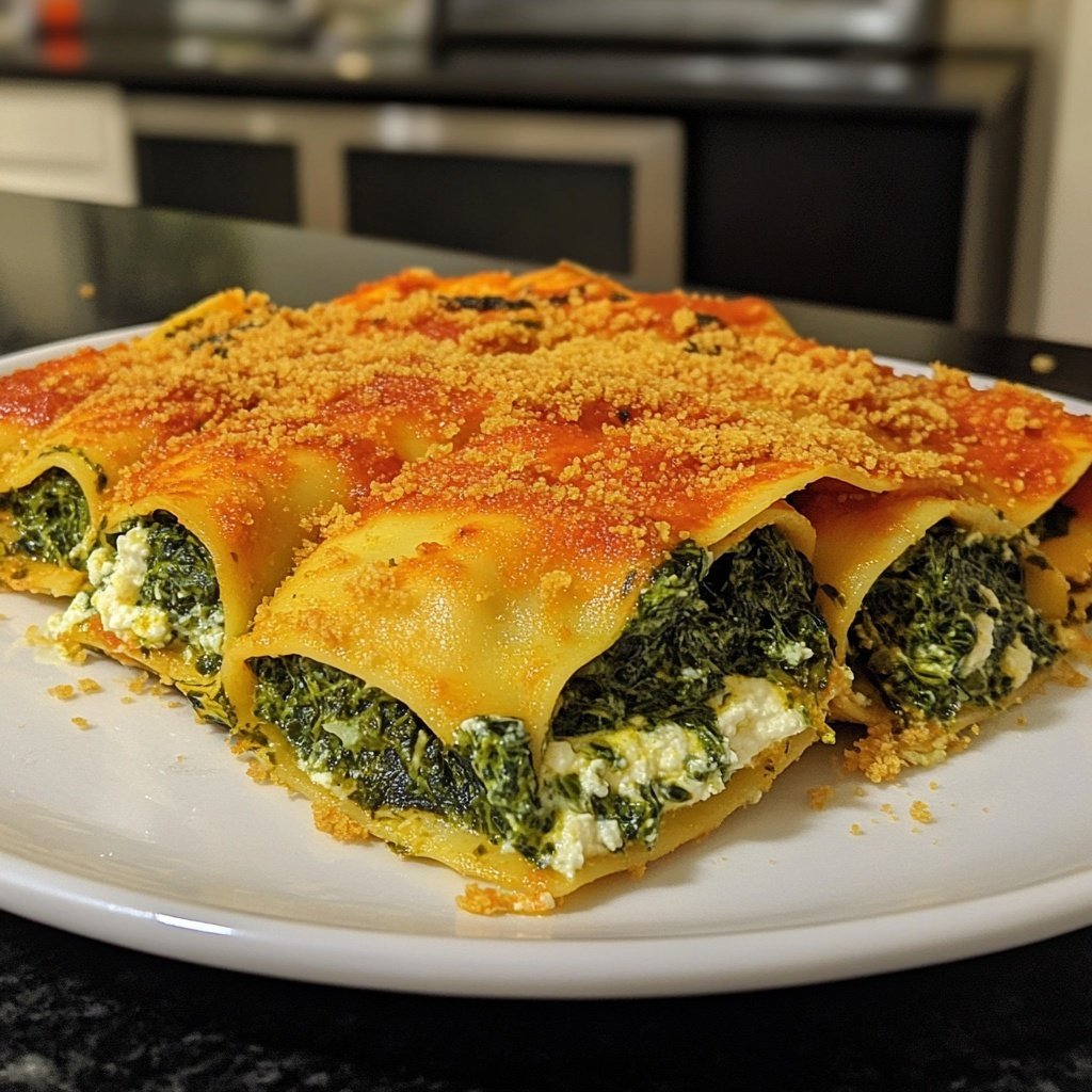 Valentine Dinner Spinach Ricotta Cannelloni