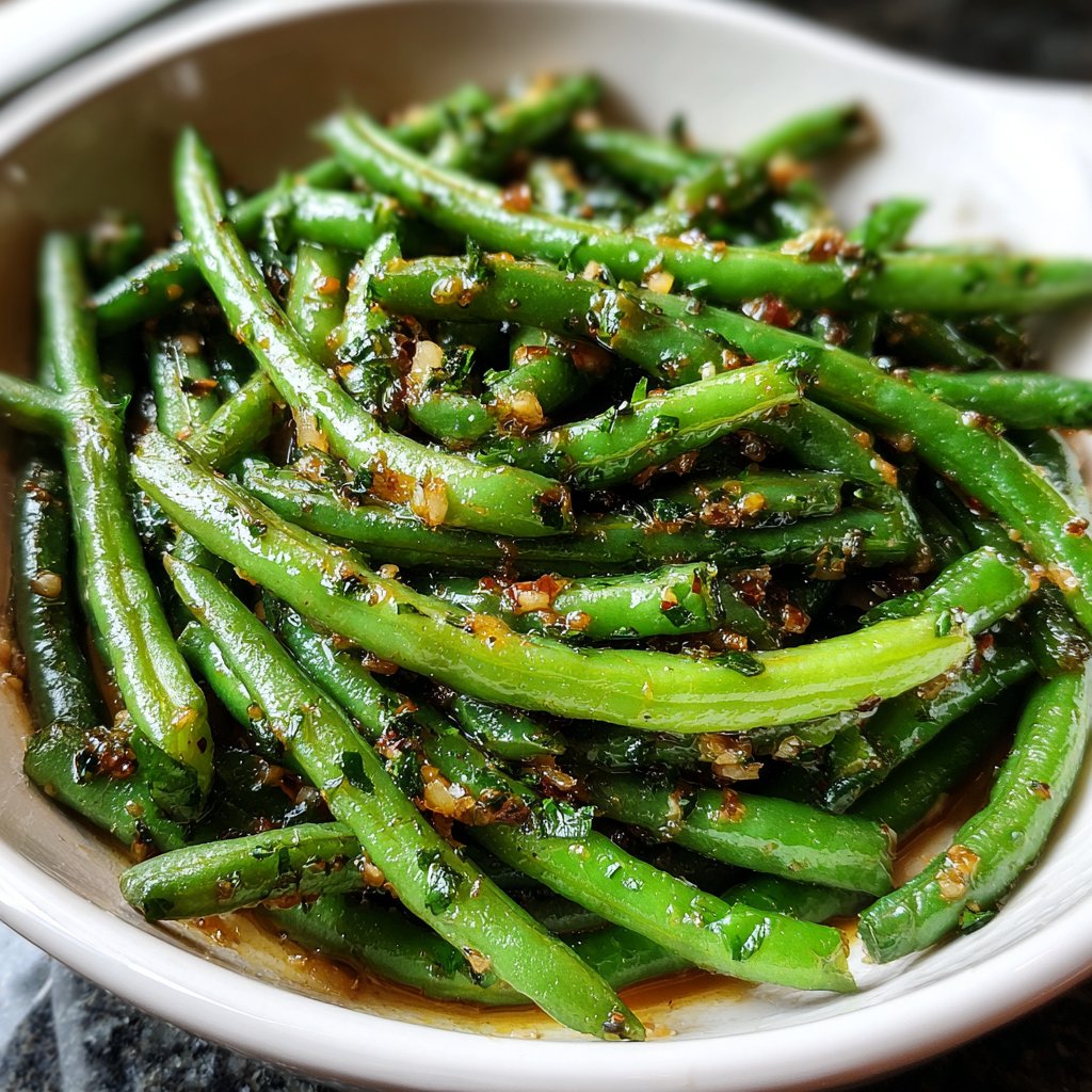 Garlic Butter Green Bean Skillet